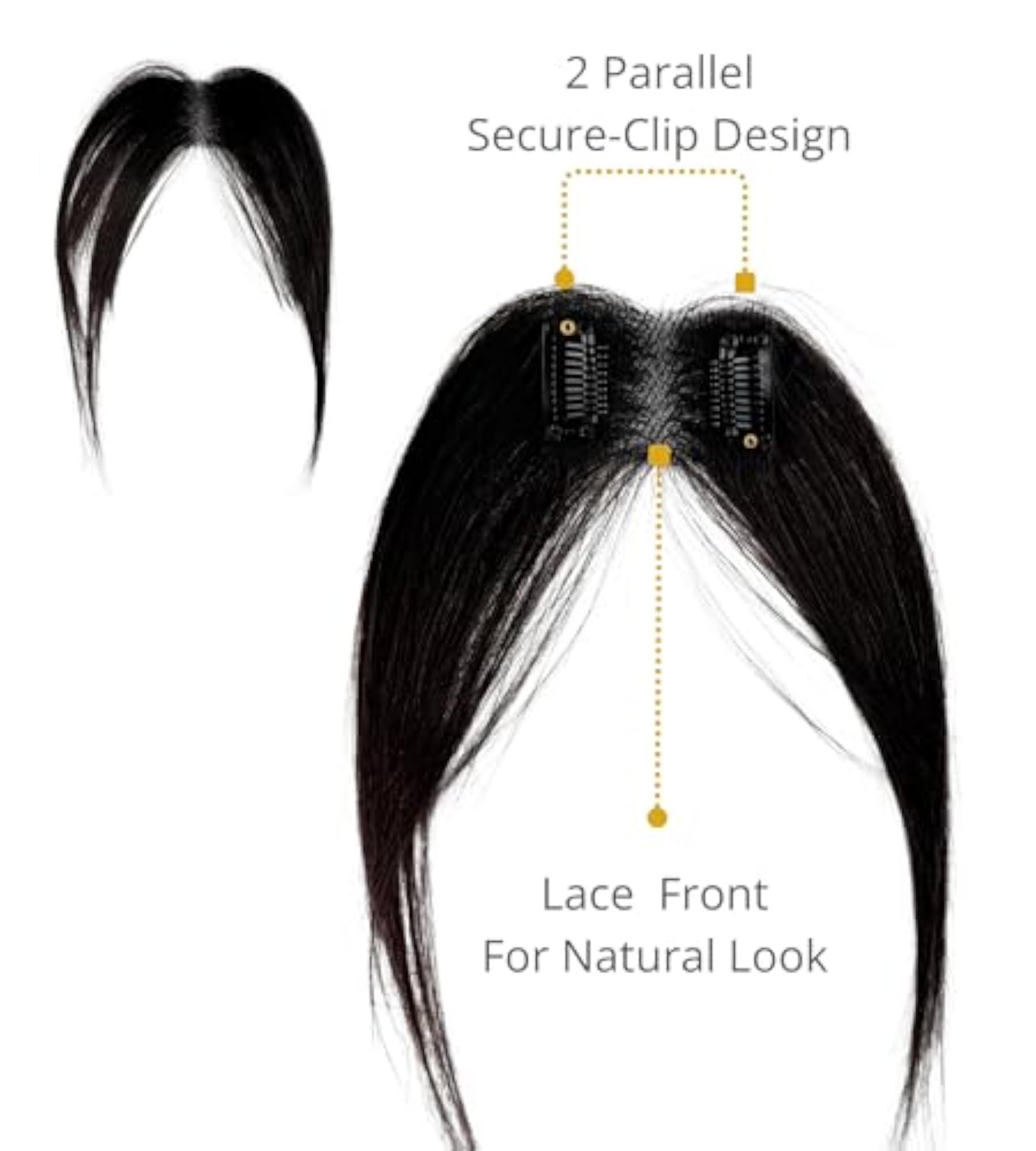 Front Thinning Patch for Women, Curly Hairline Extension